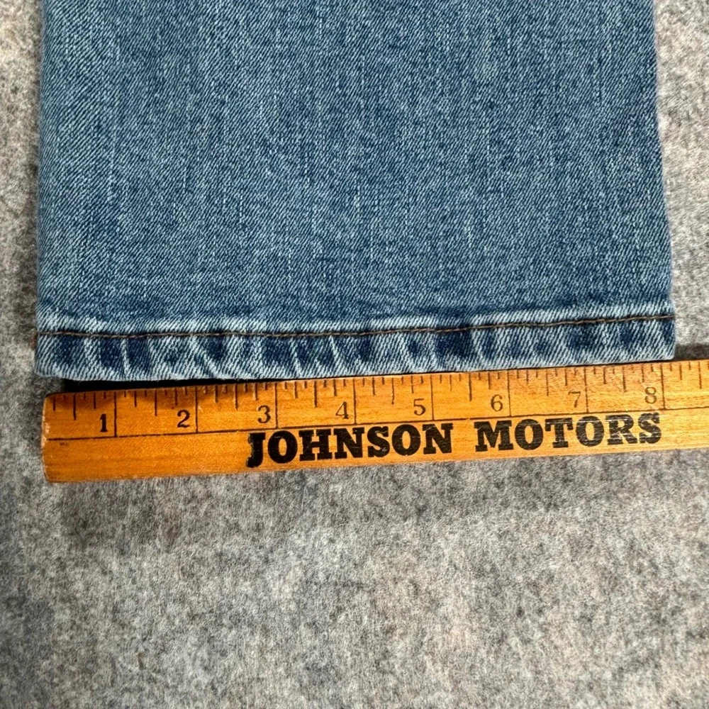Wrangler Slim Straight Jeans Mens Blue Denim Size 38x32 Cowboy Western Rodeo vtg